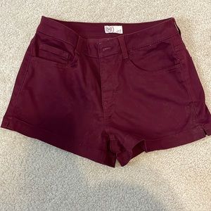 Maroon Jean shorts
